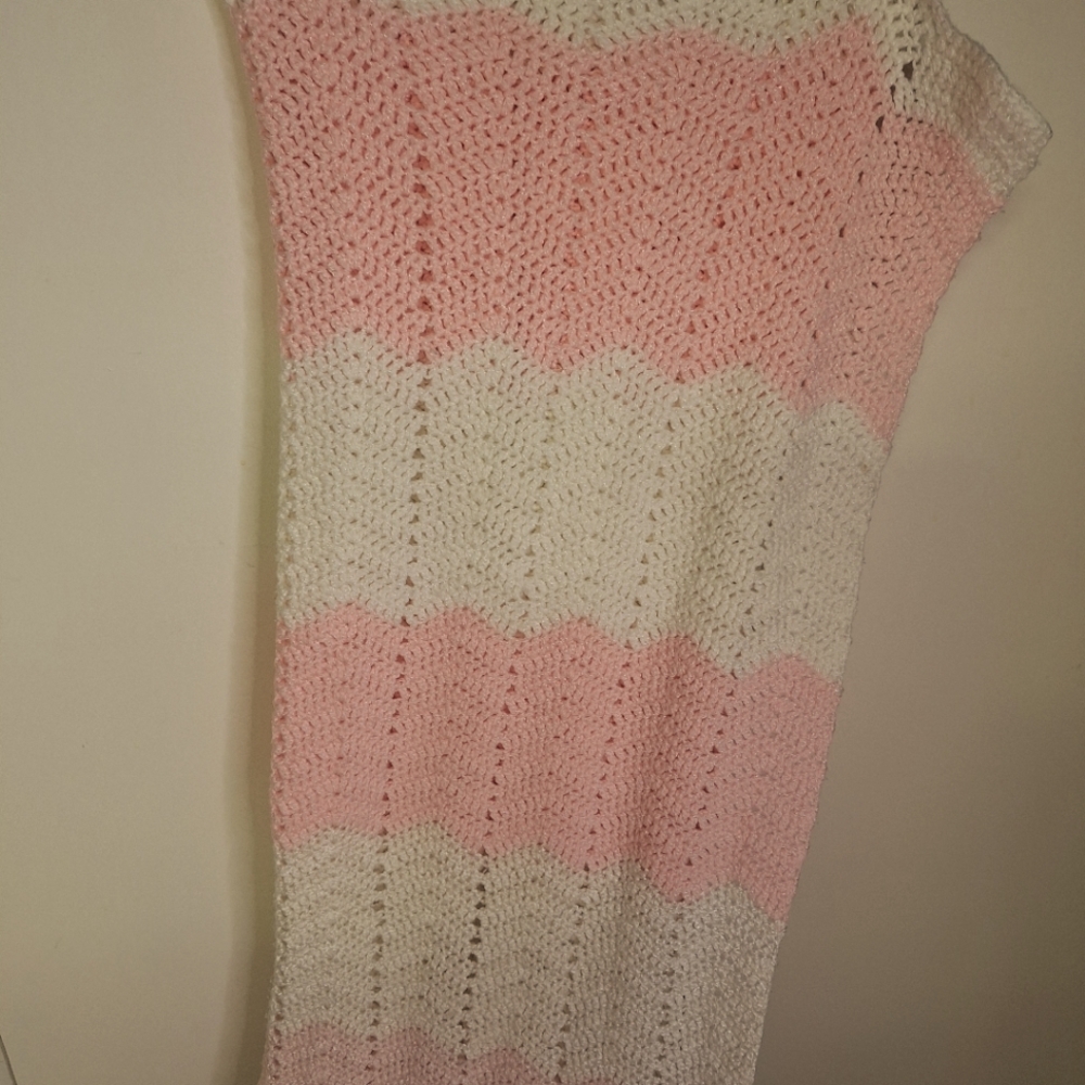 Baby Blanket Pink & White
